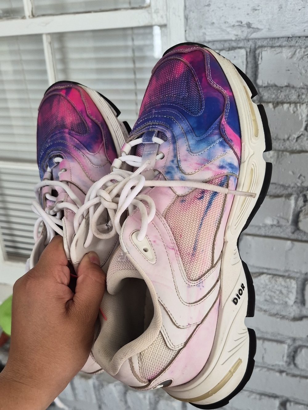 Tie-Dye Pink and Blue Runner Sneakers
